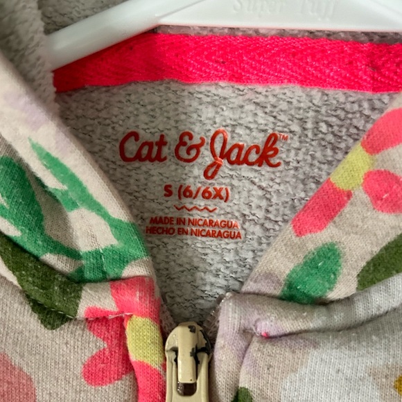 Girls Cat & Jack Sweater with Zipper Size 6/6X - Picture 3 of 3